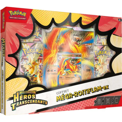 Trio 3x Coffrets Pokémon Méga-ex Héros Transcendants - FR