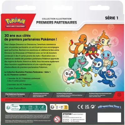Coffret Pokémon Collection Illustration Premiers Partenaires Série 1 - FR