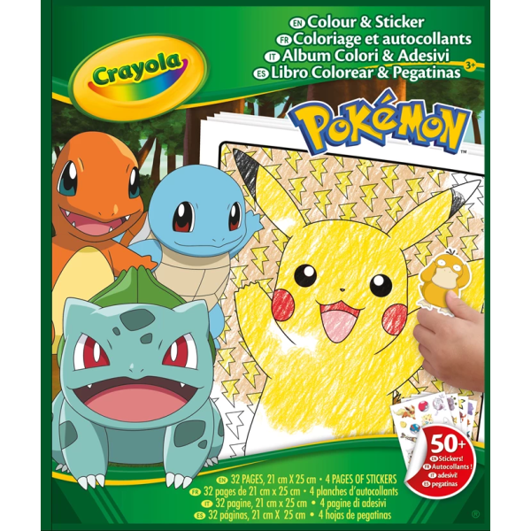 Livre de coloriage et d’autocollants Pokémon