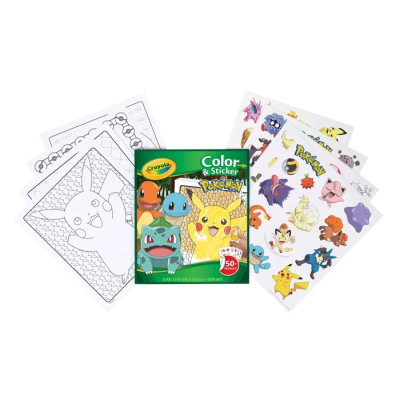 Livre de coloriage et d’autocollants Pokémon