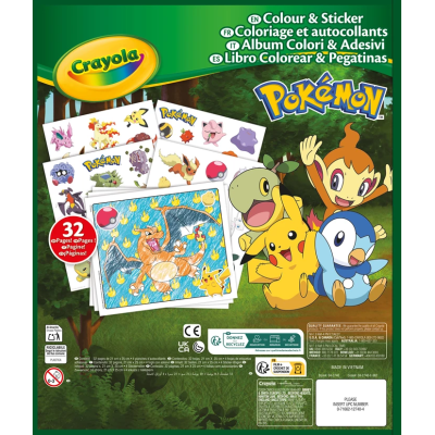 Livre de coloriage et d’autocollants Pokémon
